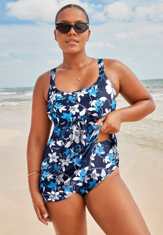 Flared Two-Piece Swimdress image number 1