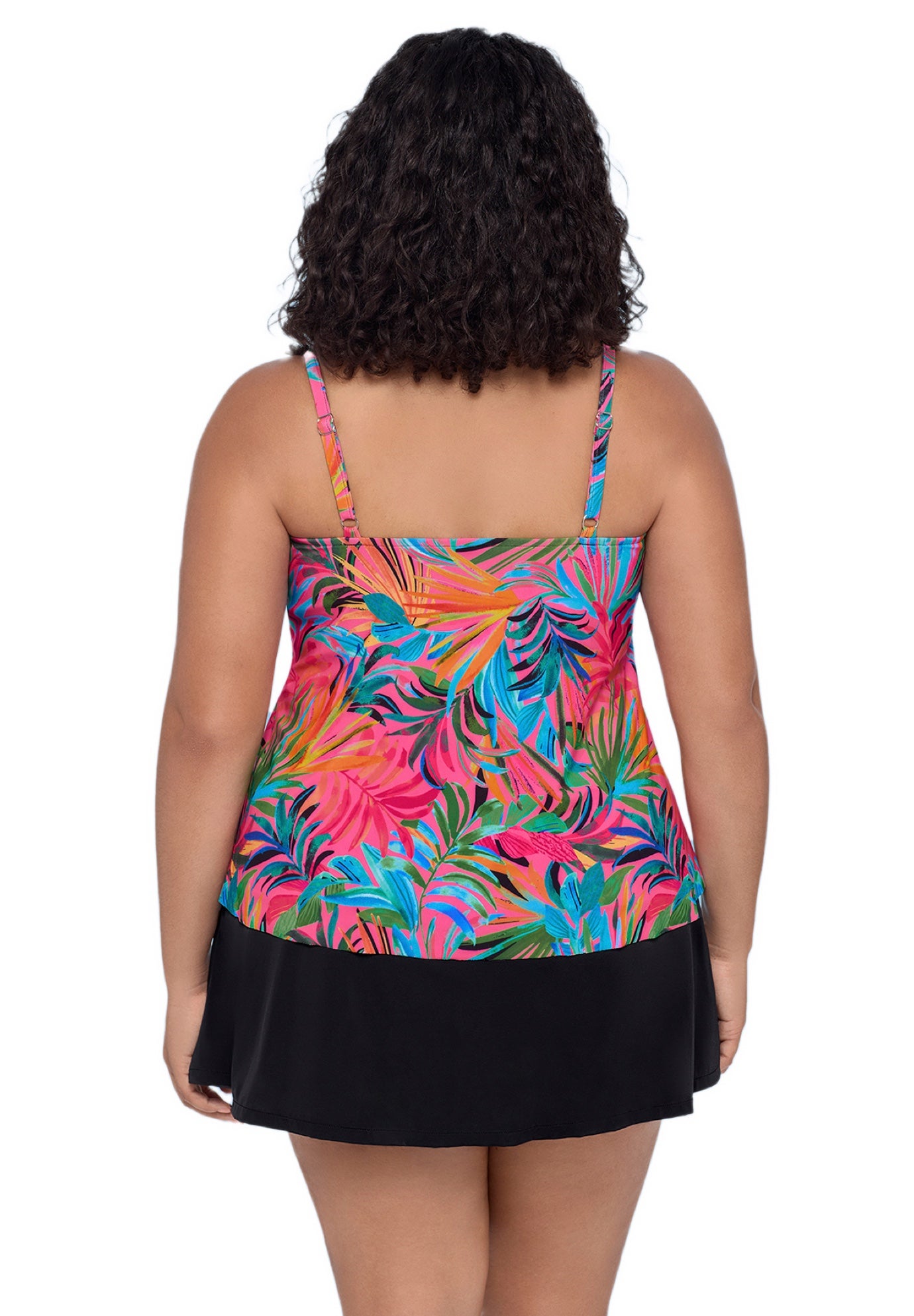 Ronnie Two Tier Ruffle Tankini Plus Swimsuit Top image number 1