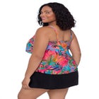 Ronnie Two Tier Ruffle Tankini Plus Swimsuit Top image number 2