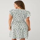 Textured Knit Tie Back Fit & Flare Dress image number null