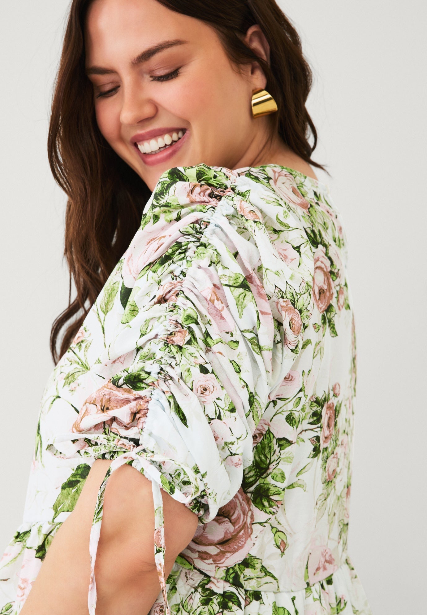 Peplum Tunic With Convertible Sleeves image number 2