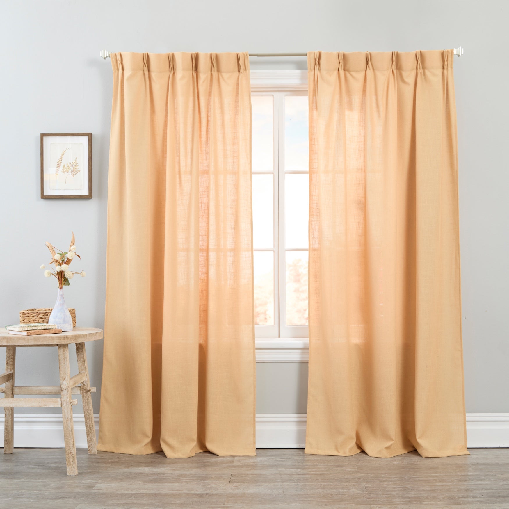 Linen Pinch Pleat Window Panel image number 0