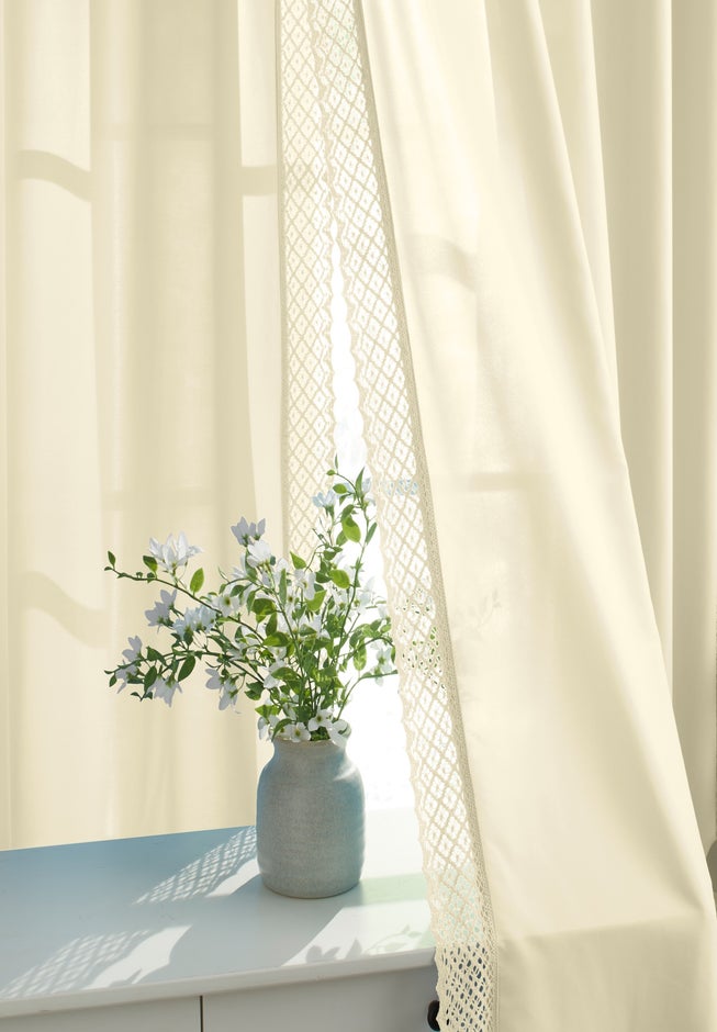 Lace Trim Tie-Back Panels image number 1