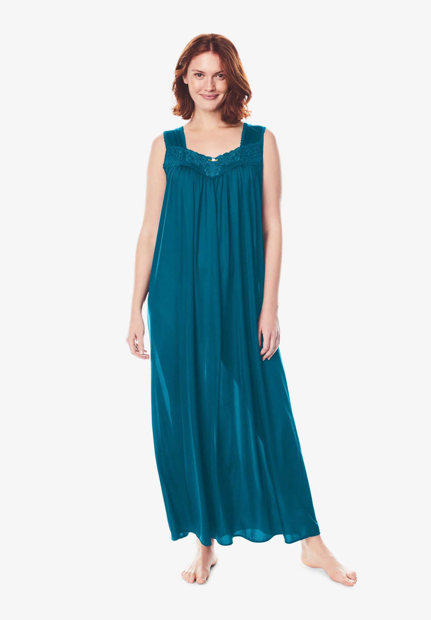 Long Tricot Knit Nightgown image number 0