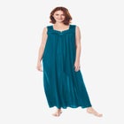 Long Tricot Knit Nightgown image number null