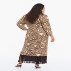 Fringe-Trim Surplice Maxi Dress image number 2