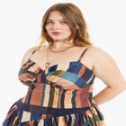 Bustier Drop Waist Midi Dress image number 3