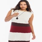 Colorblock Crochet Knit Maxi Dress image number 3