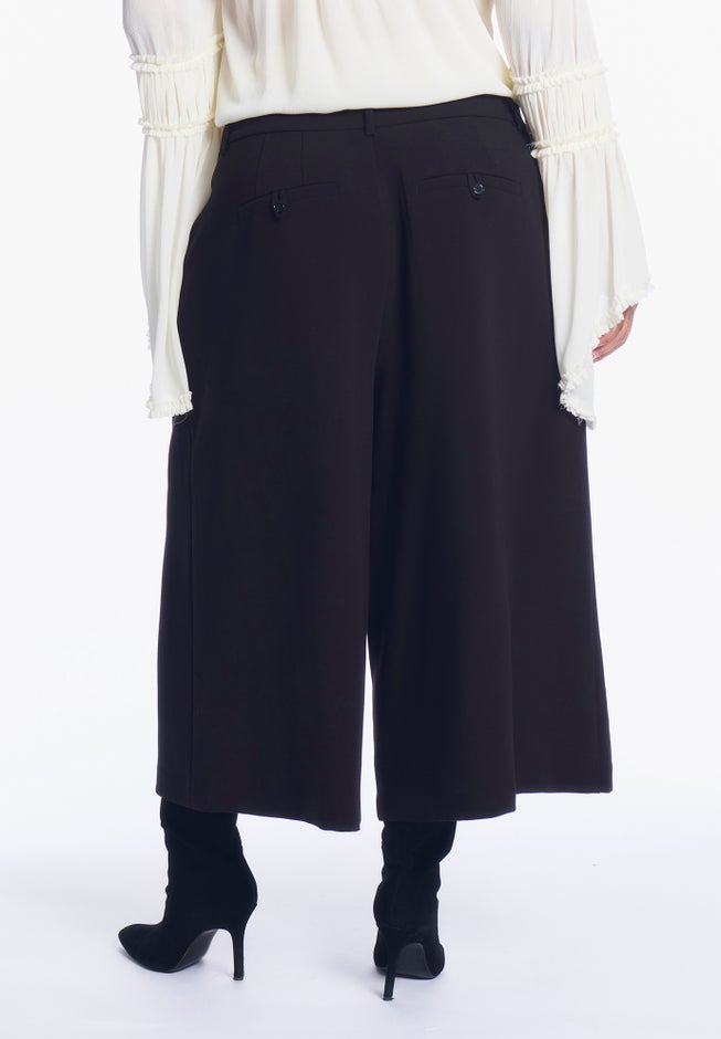Pleated Wide-Leg Culottes image number 2