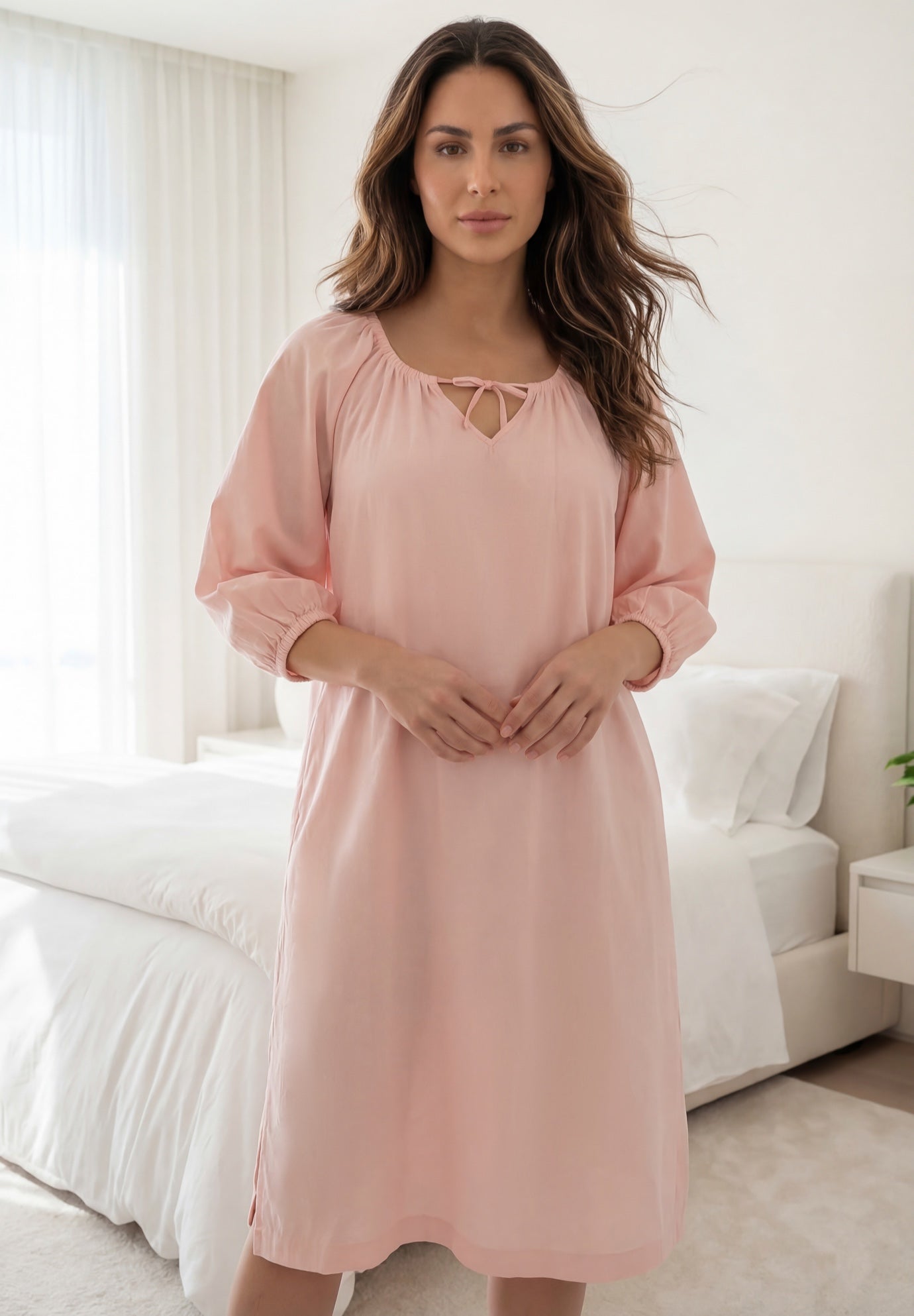 Cotton Peasant Gown Only Necessities image number 0
