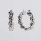 Twisted Hoop Earrings image number null