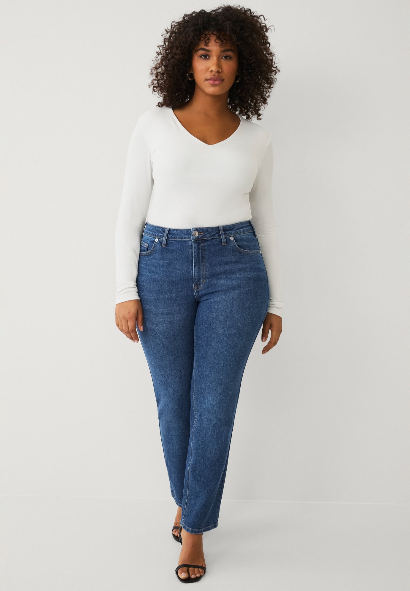 Straight Leg Stretch Jeans image number 4