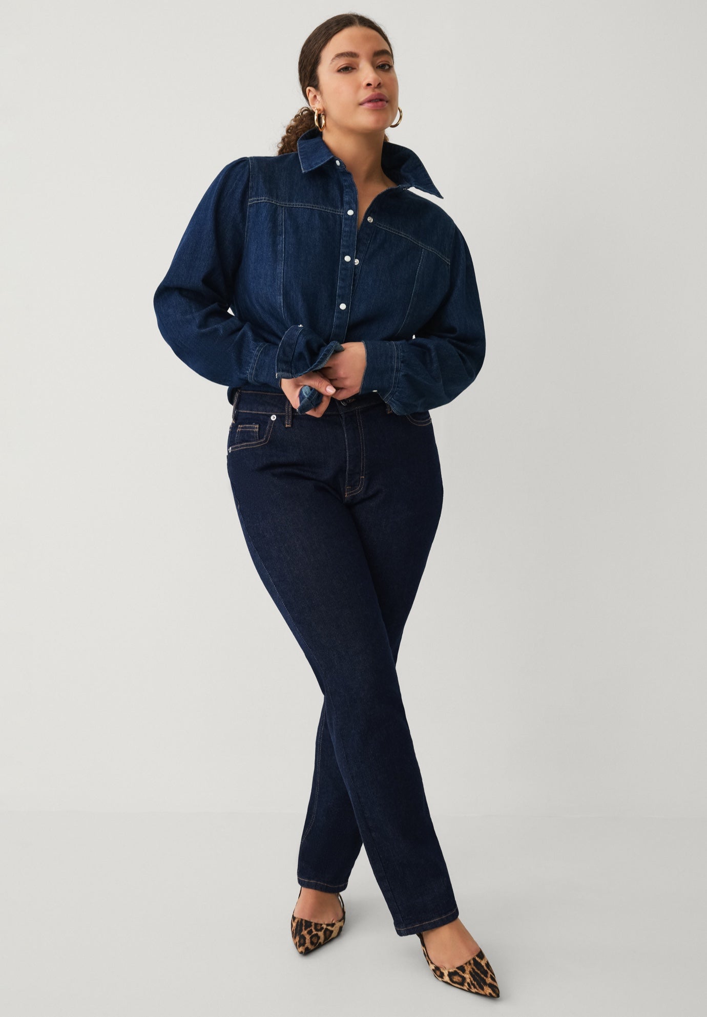Straight Leg Stretch Jeans image number 4