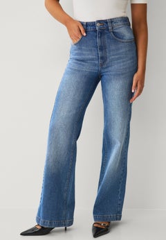 High-Rise Stretch Flare Leg Jeans