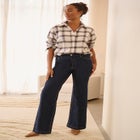 High-rise Stretch Flare Leg Jeans image number null