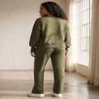 Ellos Studio French Terry Straight Leg Sweatpants image number null