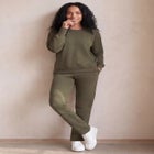 Ellos Studio French Terry Straight Leg Sweatpants image number null