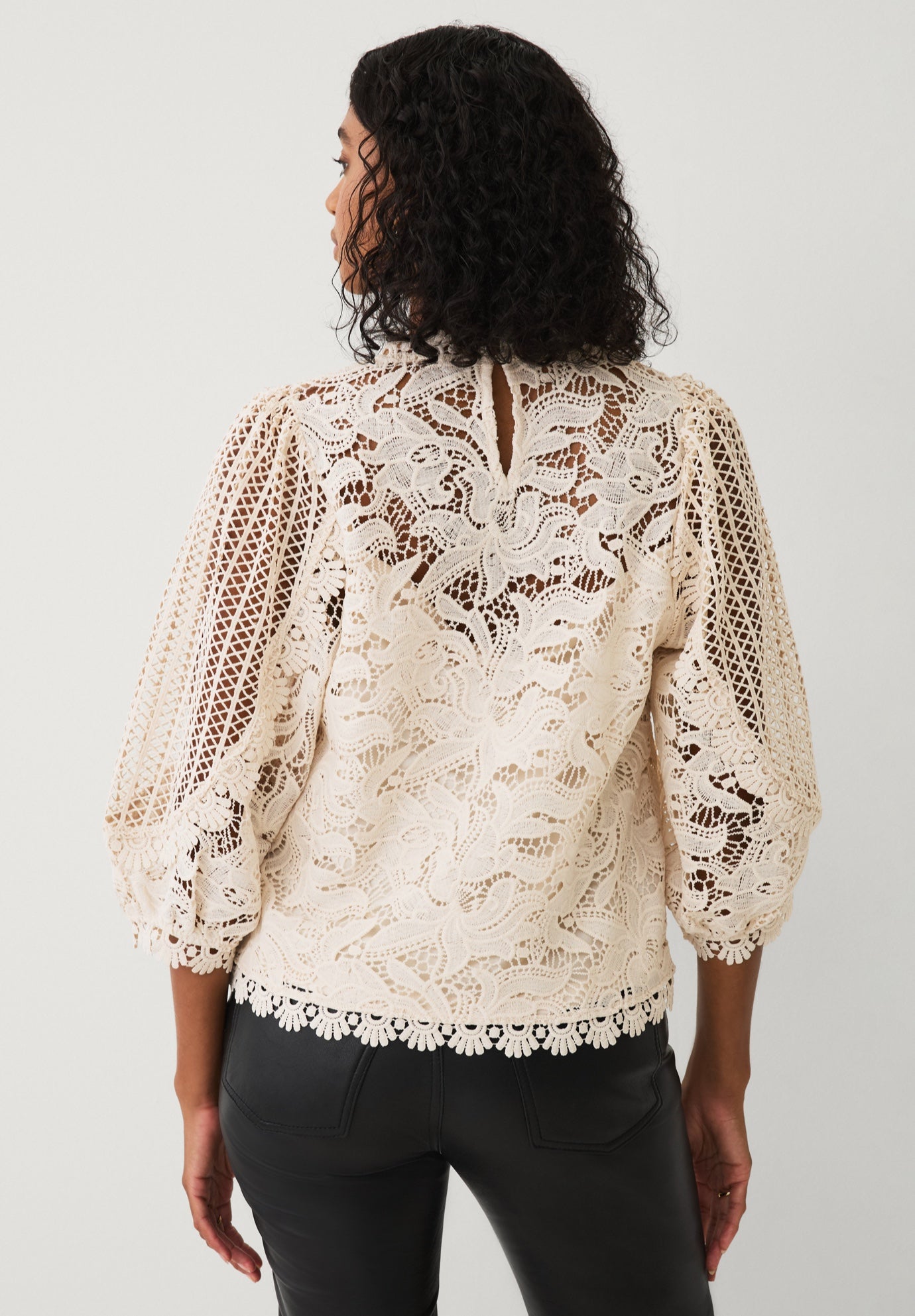 Three-Quarter Sleeve Lace Blouse image number 1