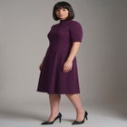 Ponte Fit & Flare Dress image number 2