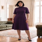 Ponte Fit & Flare Dress image number 0