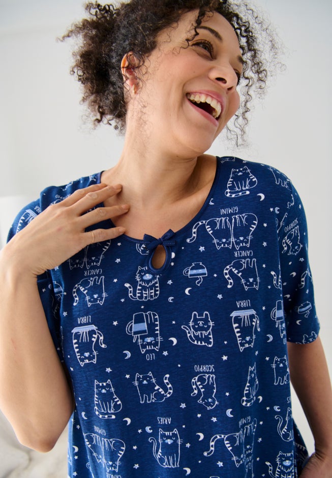 Keyhole Knit Sleepshirt image number 1