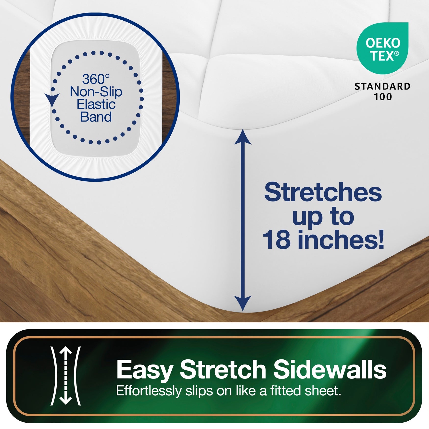 All-In-One Waterproof mattress Pad & Protector image number 1