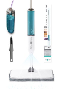 True & Tidy Refillable Spary Mop with Microfiber Pad & Scraper