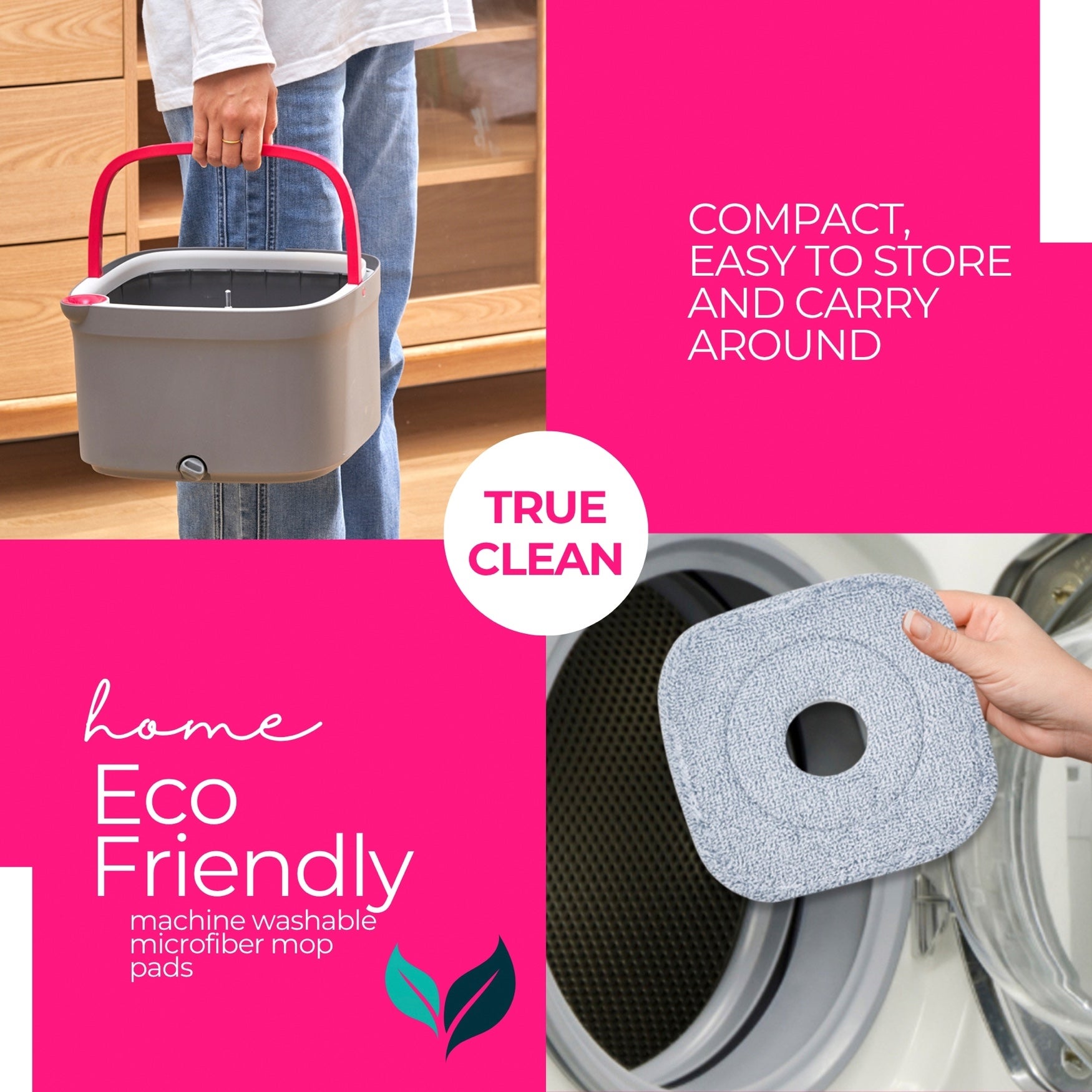 True & Tidy TrueClean Mop & Bucket Set image number 6
