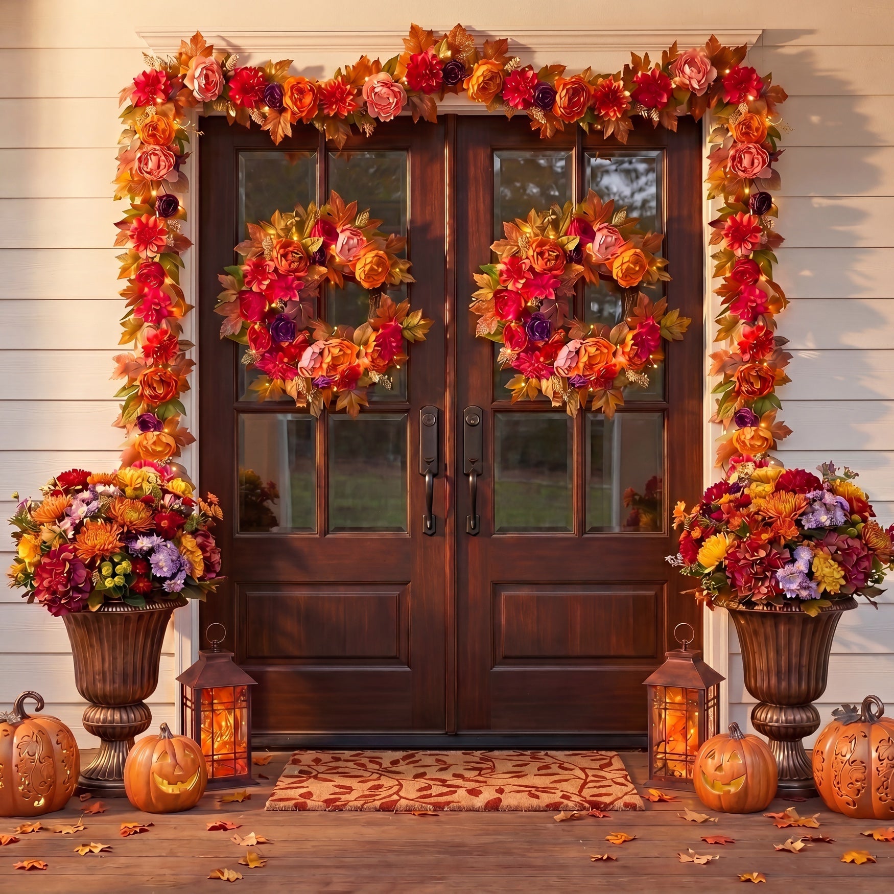 24" Pre-Lit Peony Delight Wreath image number 5