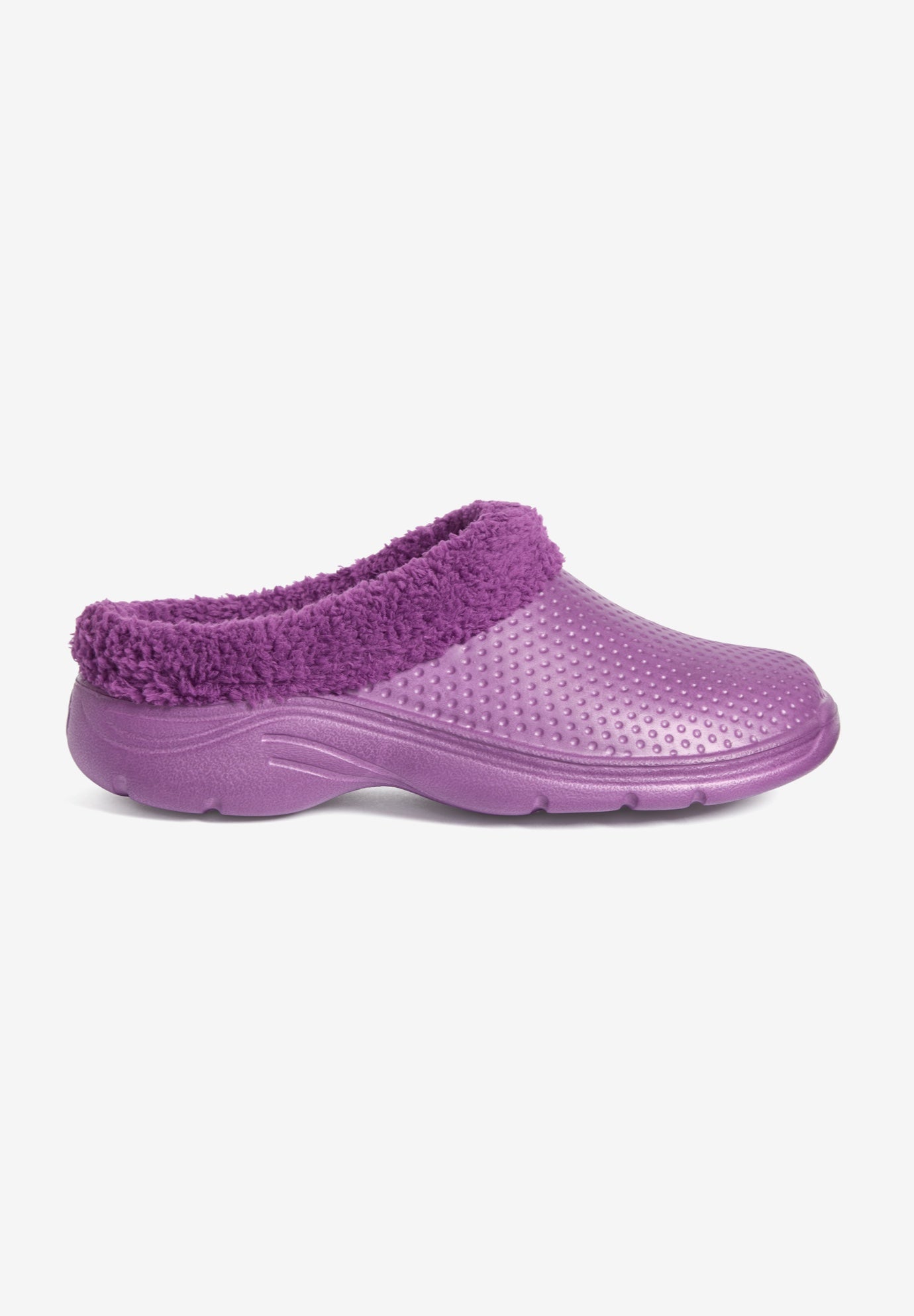 The Fur Lined Slip-On Rubber Clog Mule image number 3