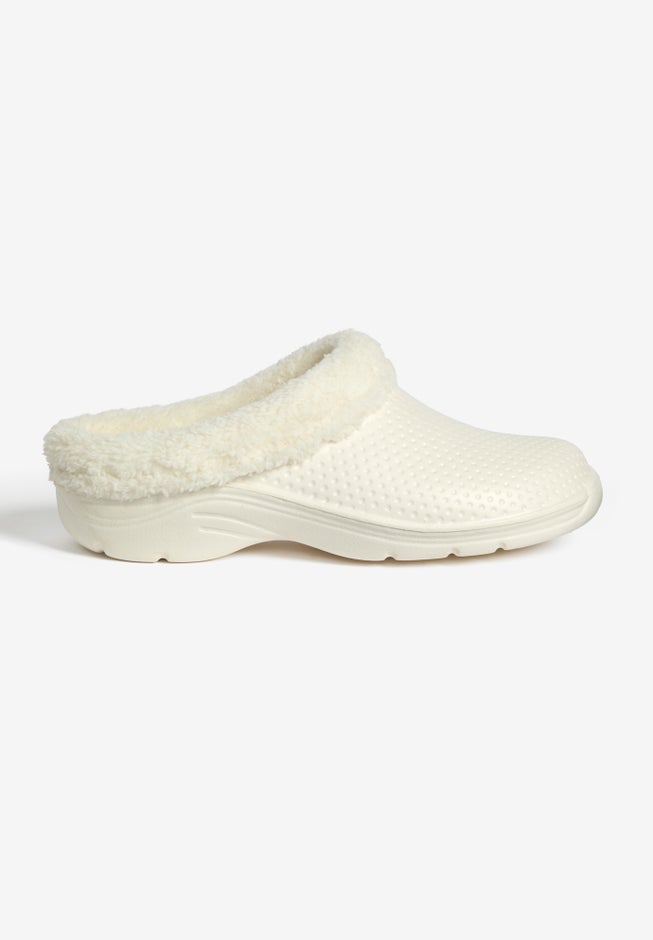 The Fur Lined Slip-On Rubber Clog Mule image number 3