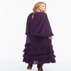 Ruffled Georgette Gown With Cape image number 3