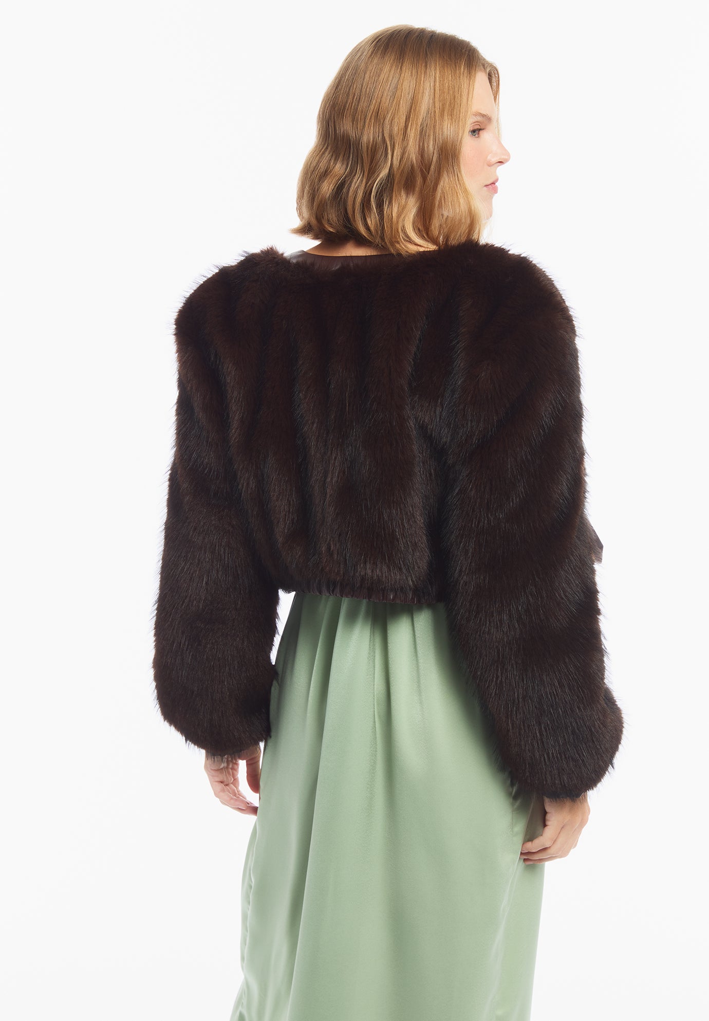 Faux Fur Cropped Jacket image number 2