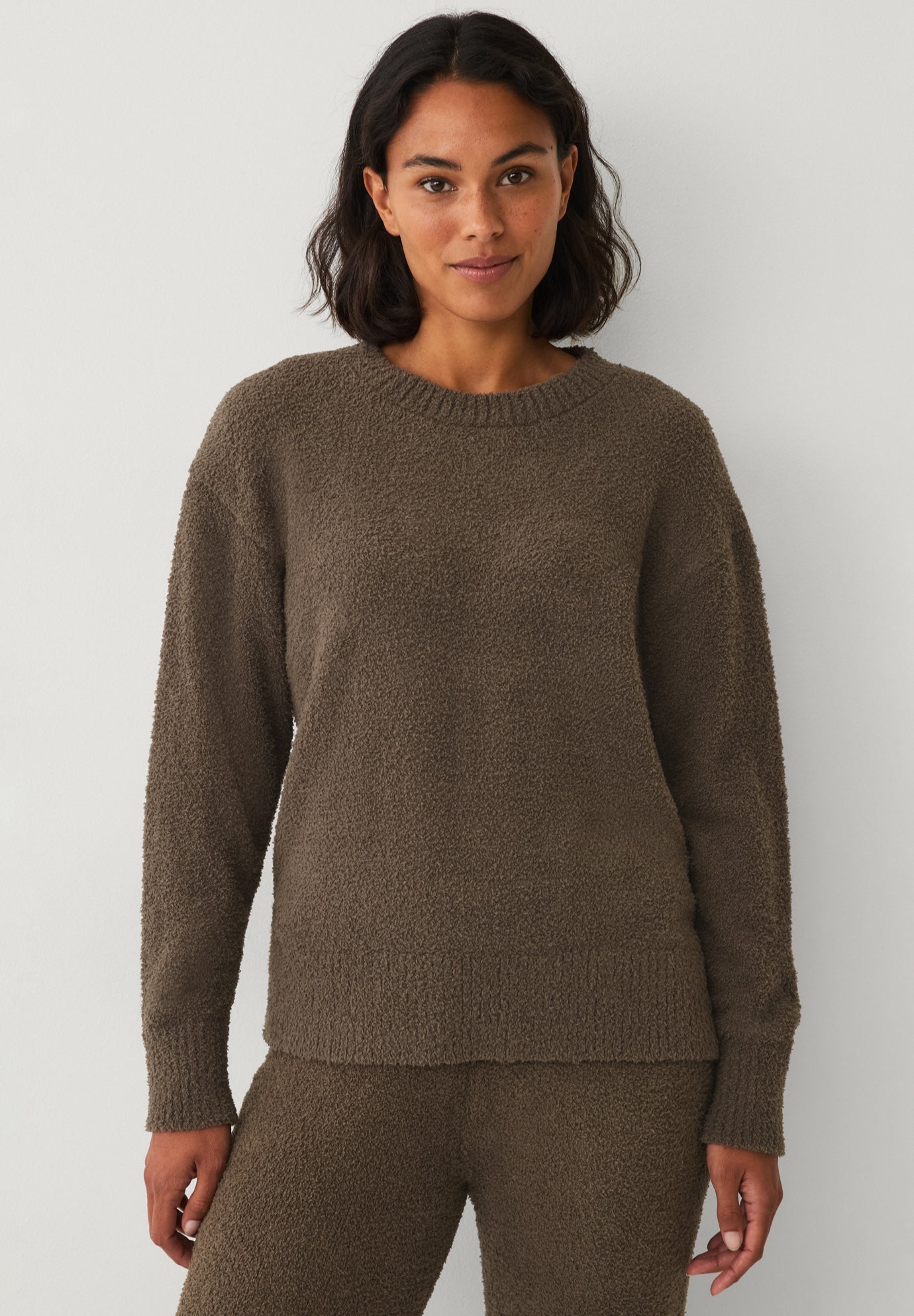 Crewneck Sherpa Long Sleeve Sweatshirt image number 0