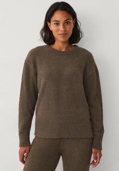 Crewneck Sherpa Long Sleeve Sweatshirt
