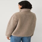 Zip Front Mockneck Sherpa Jacket image number 1