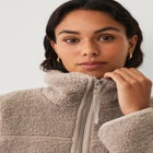 Zip Front Mockneck Sherpa Jacket image number 2
