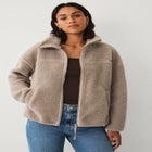 Zip Front Mockneck Sherpa Jacket image number 0