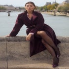 Long Double-Breasted Wool-Blend Belted Coat image number 4
