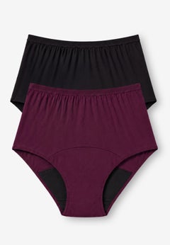 Cotton Spandex Leak-Proof Brief 2-Pack
