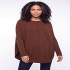 Scoopneck Long Sleeve Pullover Poncho Sweater image number 0