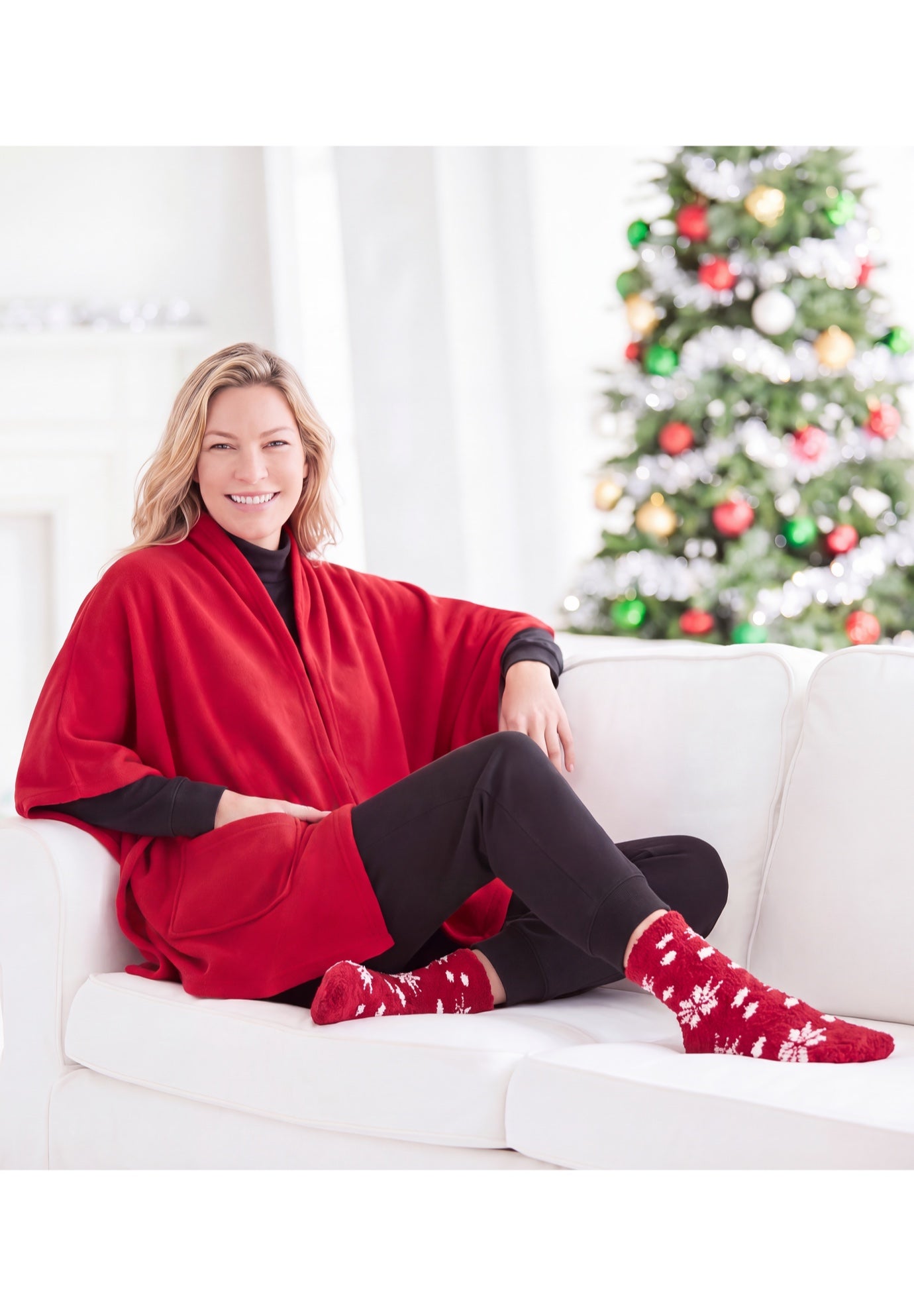 Relaxing 2-Piece Cozy Wrap and Sock Set image number 0