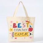 Best Teacher Tote Bag & Charm Key Chain image number null