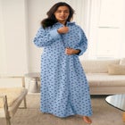 Long Hooded Fleece Sweatshirt Robe image number 5
