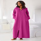 Long Hooded Fleece Sweatshirt Robe image number null