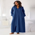 Long Hooded Fleece Sweatshirt Robe image number null