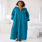 Long Hooded Fleece Sweatshirt Robe image number null