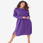 Long-Sleeve Henley Print Sleepshirt image number null