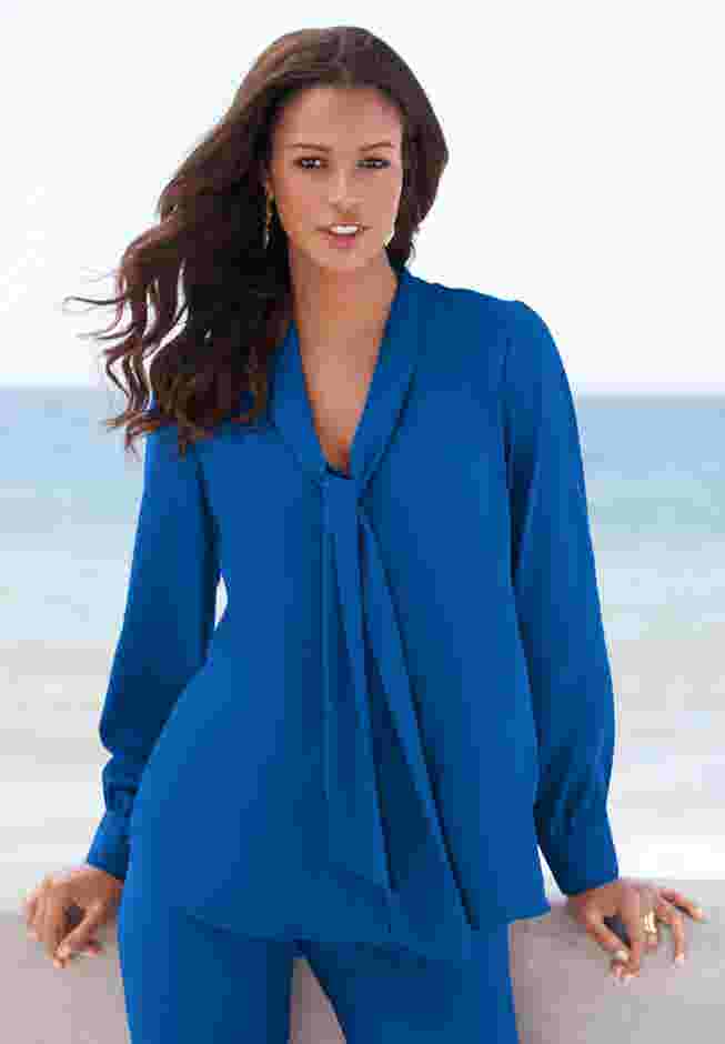 Long Sleeve Bow Blouse image number 0