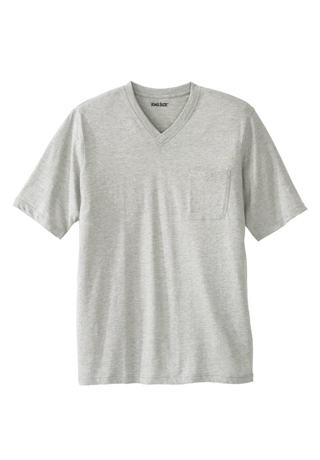 Shrink-Less Lightweight V-Neck Pocket T-Shirt image number 0